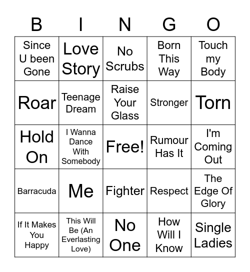 Power Women Bingo Card