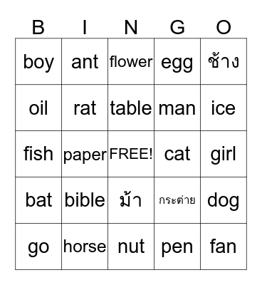 BINGO NO.3 Bingo Card