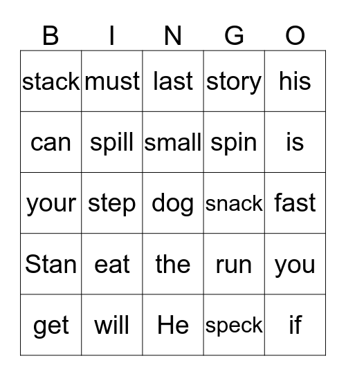 S Blend Bingo Card