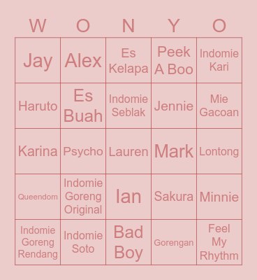 BINGO Card