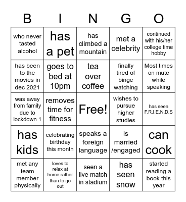 Get2KnowTheTeam1 Bingo Card