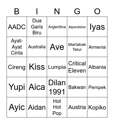 🦋 sephora's 🦋 Bingo Card