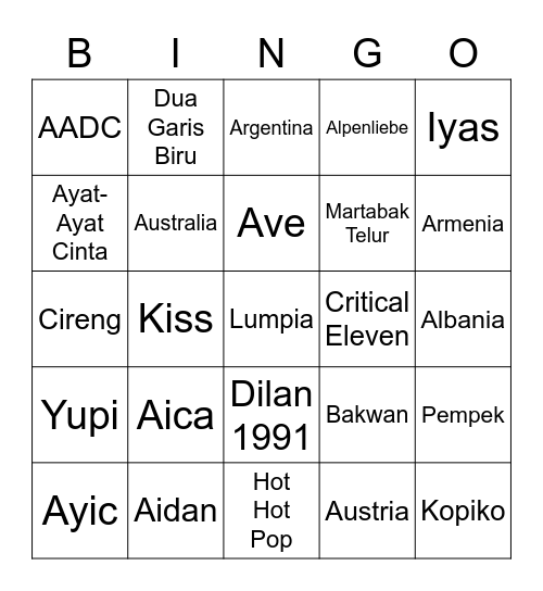 🦋 sephora's 🦋 Bingo Card