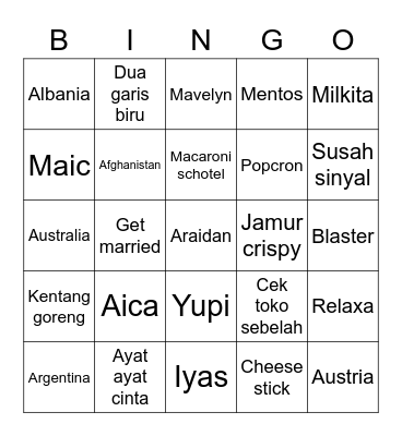 denalea bingo! Bingo Card