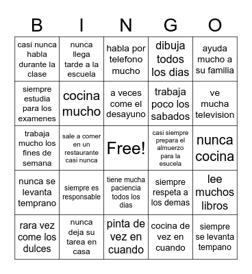 Busca Alguien Quien . . . Bingo Card