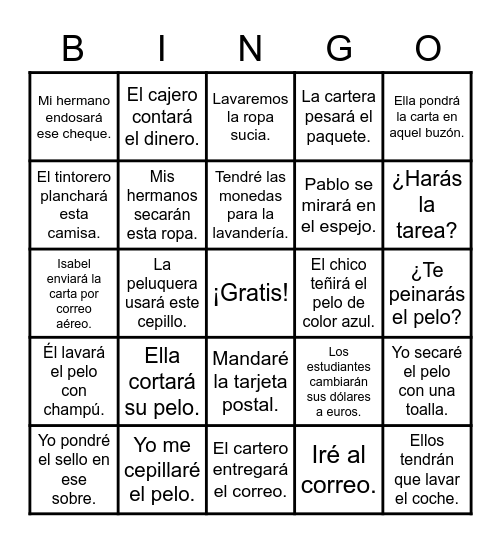 Los negocios Bingo Card