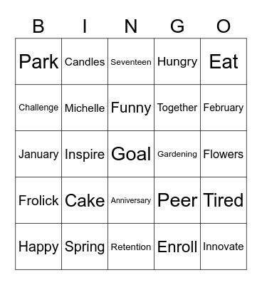 SPOC-ebration Bingo Card