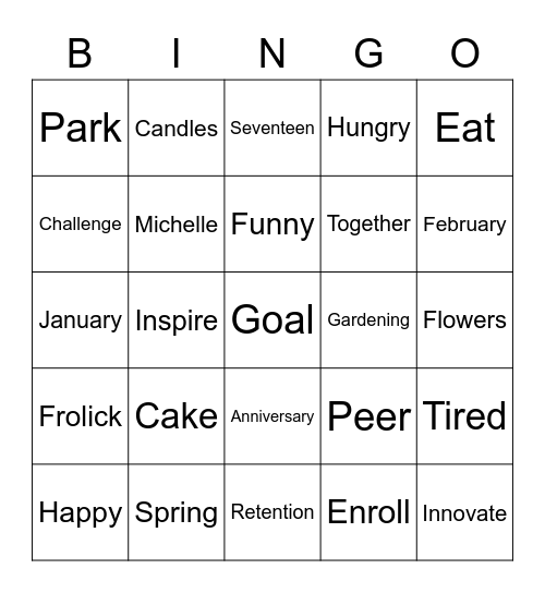 SPOC-ebration Bingo Card