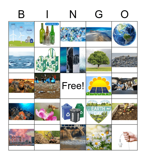 Earth Day Bingo Card