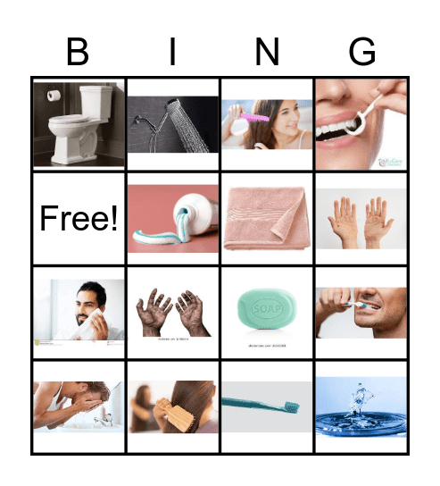 Oral hygiene and washing Bingo Card