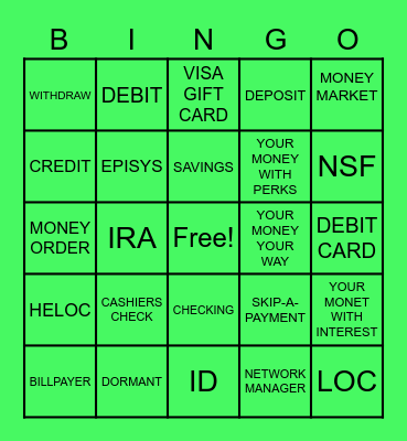 MCU Bingo Card