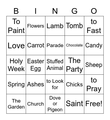 Pascua Bingo Card