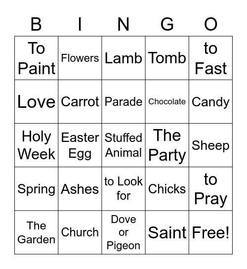 Pascua Bingo Card