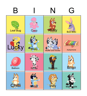 BLUEY BINGO Card