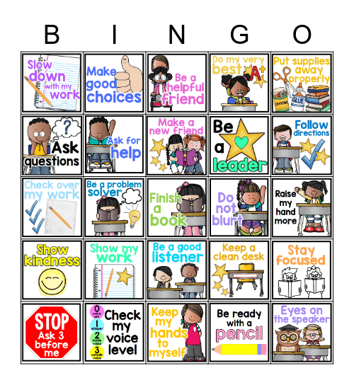 GOALS Bingo Card