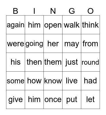 ask Bingo Card