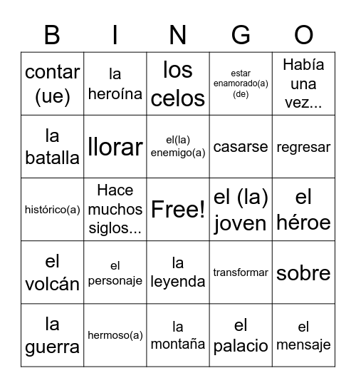 Talk About a Legend Bingo Card