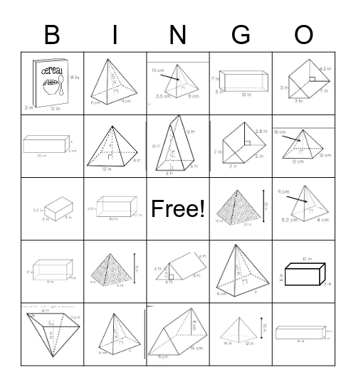 7th Grade Data Bingo Card