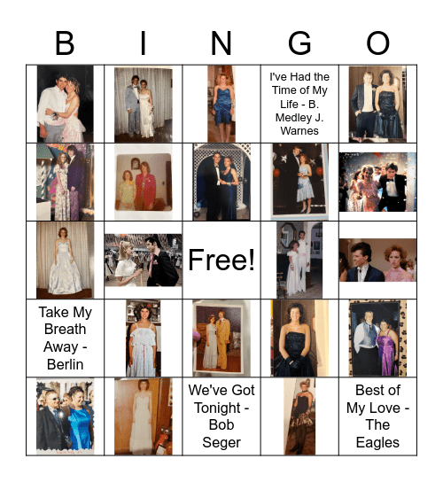 Prom Night! Bingo Card