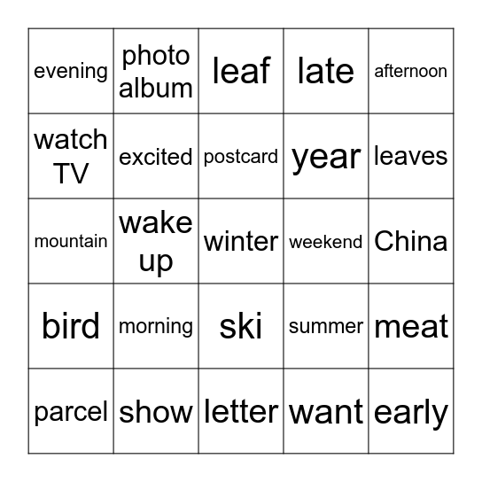 Bingo Card