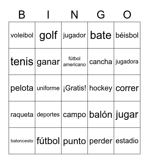 WLX Sports Bingo Card
