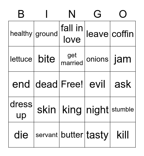 3a Lesson 48-50 Bingo Card
