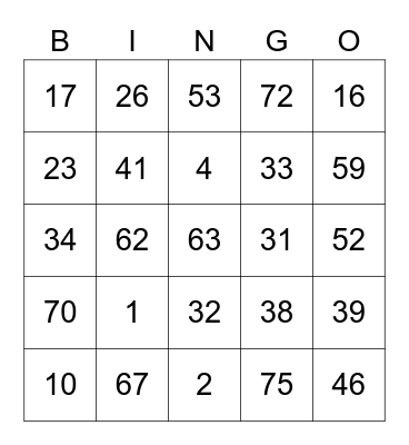 Bready's Bingo Card (Round 2) Bingo Card