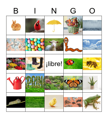 las pascuas/la primavera Bingo Card