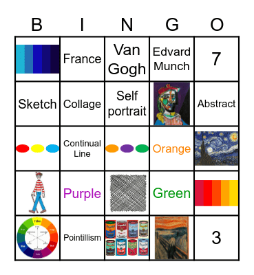 Art Bingo Card