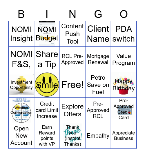 Client Experience Bingo Card