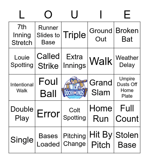 Dockhounds Bingo Card