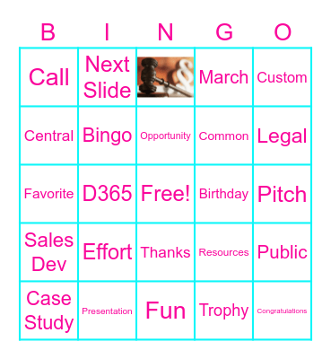 April Sales Dev Bingo Card