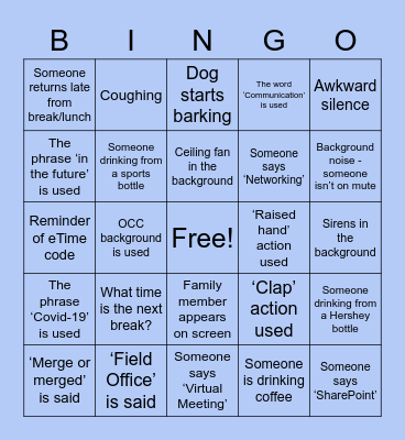 SOD AP Conference Bingo Card