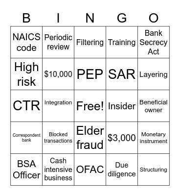 BSA Bingo Card