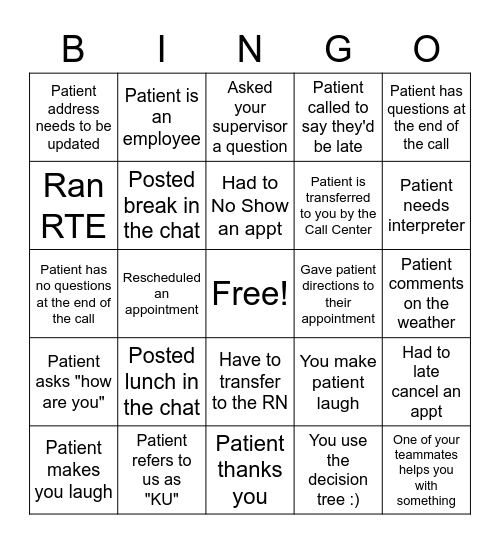 Access Week Bingo! Bingo Card