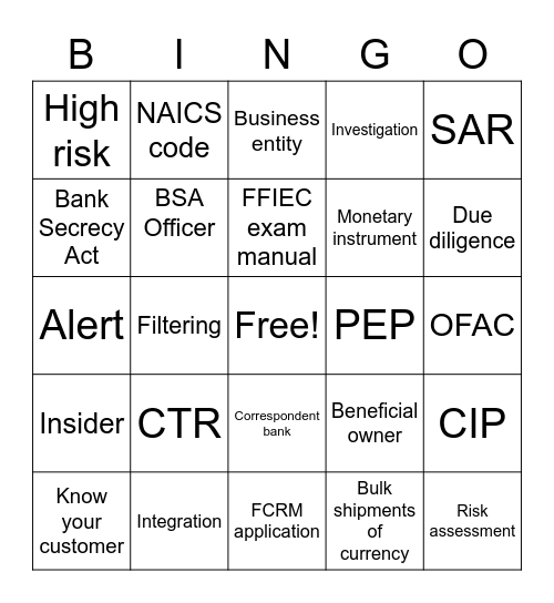 BSA Bingo Card