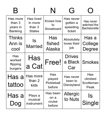 SOME FABULOUS FSRS Bingo Card