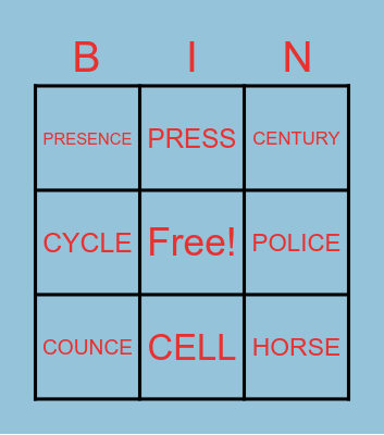 THE SOUNDS OF 'S' Bingo Card