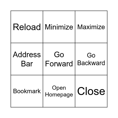 Browser Icons Bingo Card