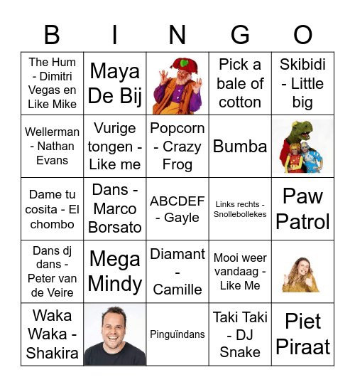 Big Kids Bingo Card