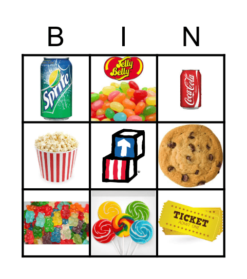 Family Movie Night Bingo Card