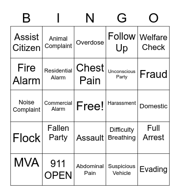 Dispatch Week 2022 Bingo Card