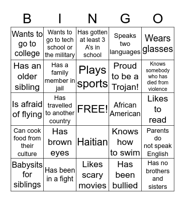 2015 ICEBREAKER Bingo Card