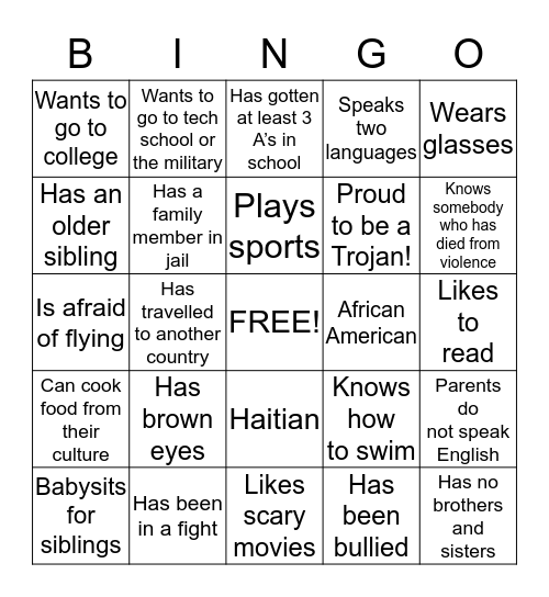 2015 ICEBREAKER Bingo Card