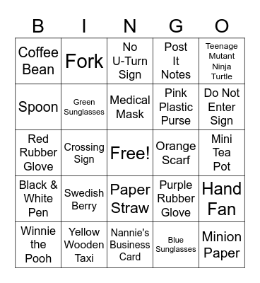 Hide & Seek Bingo! Bingo Card