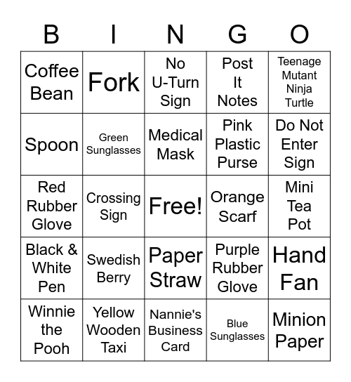 Hide & Seek Bingo! Bingo Card