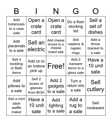 SPRING UPT BINGO Card