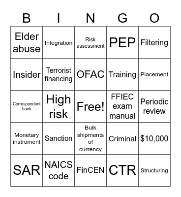 BSA Bingo Card