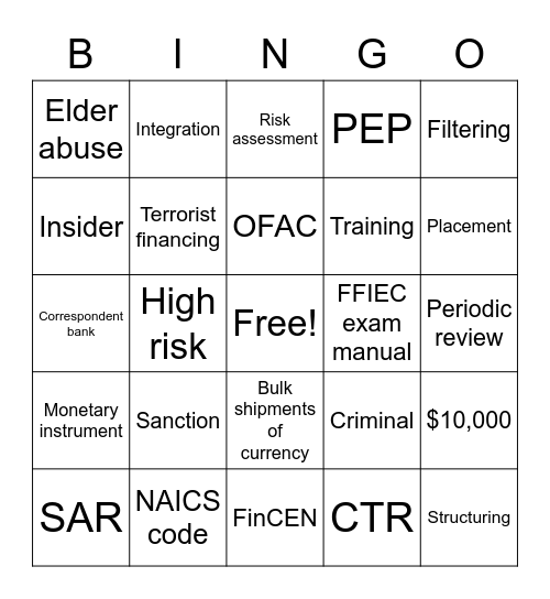 BSA Bingo Card