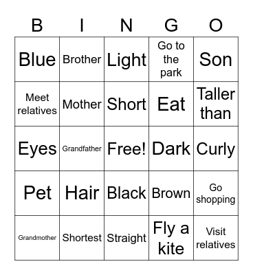Newcomers Bingo Card